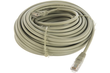 медный UTP PP10-20M кат.5, 20м, литой, многожильный (серый)