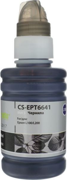 Чернила для Epson L100, черные, 100ml CS-EPT6641