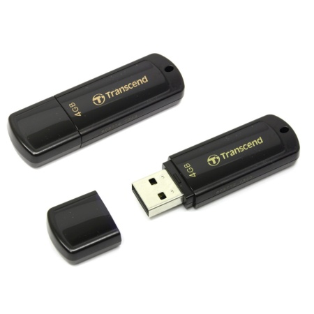 Флеш Диск Transcend 4Gb Jetflash 350 TS4GJF350 USB2.0 черный