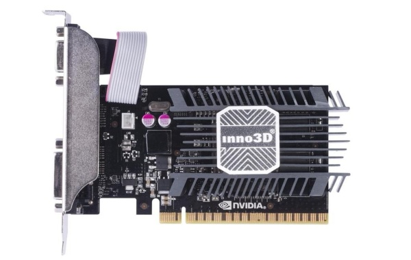 NVIDIA GeForce GT 730 INNO3D 1Gb (N730-1SDV-D3BX) PCI-E 2.0, ядро - 902 МГц, память - 1 Гб DDR3 1800 <noindex>МГц</noindex>, 64 бит, VGA, DVI, HDMI, Retail