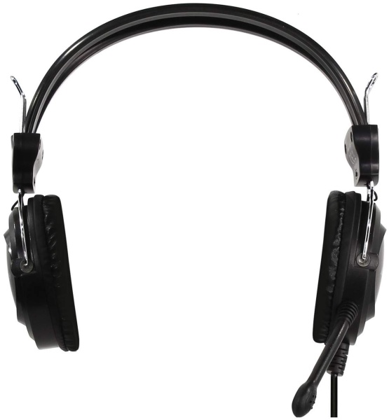 Наушники с микрофоном A4Tech HS-19 серебристый/черный 2м накладные оголовье (HS-19-1)