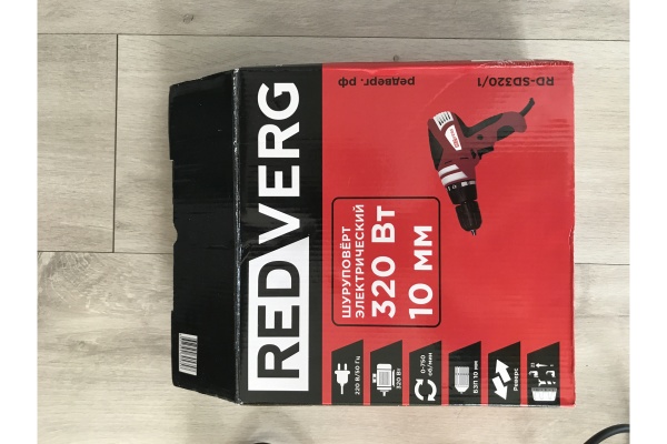 Шуруповерт RedVerg RD-SD320/1 320Вт патрон:быстрозажимной