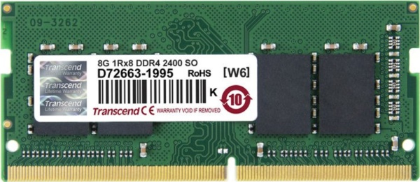 Оперативная память Transcend JetRam 8GB DDR4 SODIMM PC4-21300 JM2666HSG-8G