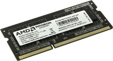 Оперативная память AMD 2GB DDR3 SO-DIMM PC3-12800 (R532G1601S1SL-UO)