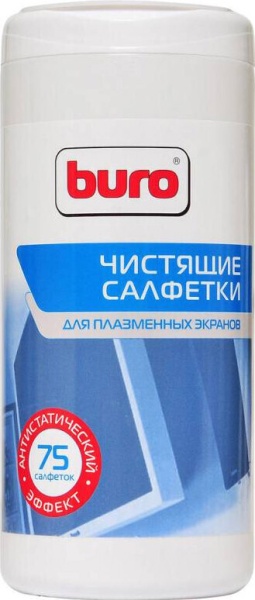 Салфетки Buro BU-Tpsm для экранов плазменных телевизоров туба 75шт влажных