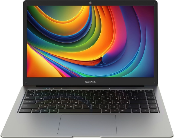 Ноутбук Digma EVE 14 C4800 (DN14CN-8CXW01) 14" 1920x1080 (Full HD), IPS, Intel Celeron N4020, 1100 МГц, 8 Гб DDR4, 256 Гб SSD, Intel UHD Graphics 600, Wi-Fi, Bluetooth, Windows 11 Professional, серый