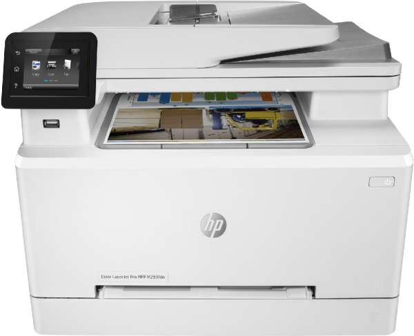 МФУ HP Color LaserJet Pro M283fdn (МФУ цветное P/S/C/F, A4, 21(21ppm), 600dpi, 256 Mb, ADF50, Duplex, USB 2.0, Fast Ethernet10/100 Base-TX, 2tray 250+1) (486670)