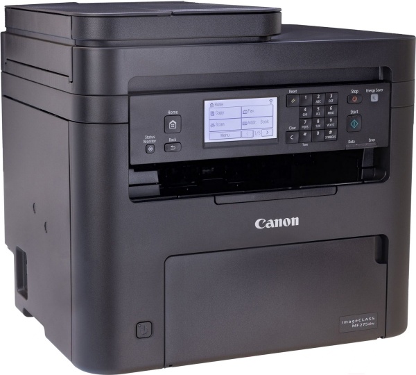 МФУ Canon i-SENSYS MF275dw (5621C001) (принтер/сканер/копир), факс, лазерная чёрно-белая печать, A4, двусторонняя печать, планшетный/протяжный сканер, ЖК панель, сетевой (Ethernet), Wi-Fi, AirPrint