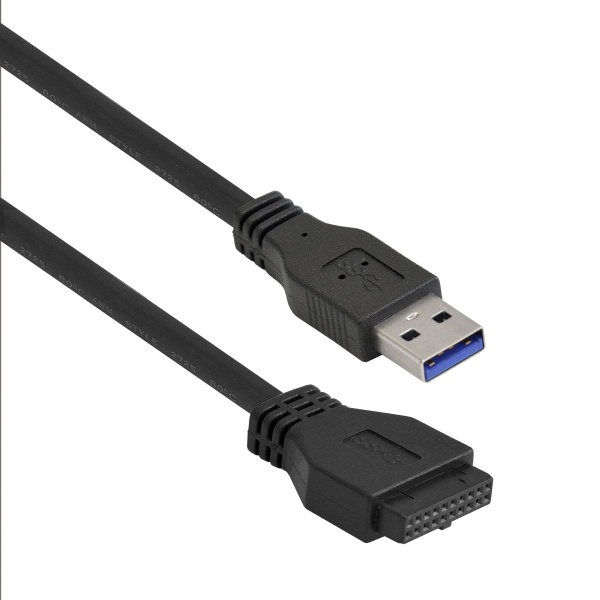 Планка USB на переднюю панель ExeGate EX283579RUS U3H-623, 3,5", 3*USB3.0+1*TypeC, черная, металл, подсоединение к мат. плате