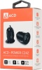 Автомобильное зарядное устройство ACD "ACD-C242-X1B"  24Вт, 2xUSB, 5В, 4.8А ,чёрный