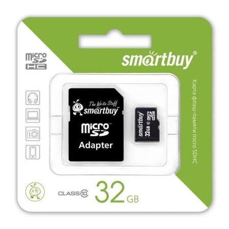 Карта памяти SmartBuy microSDHC SB32GBSDCL10-01_С 32GB (с адаптером)