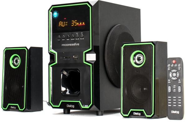 Progressive AP-222B BLACK - акустические 2.1, 30W+2*10W RMS, Bluetooth, USB+SD reader