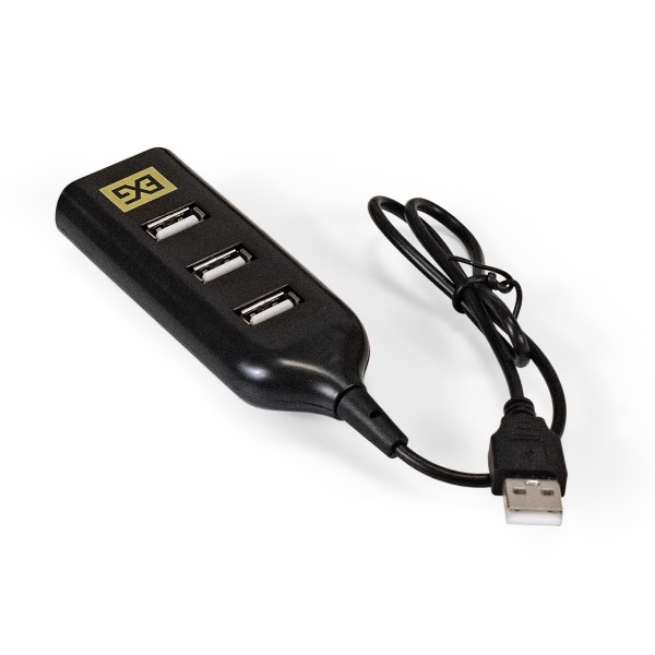 EX293976RUS USB-Хаб (концентратор) DUB-42 (кабель-адаптер USB2.0 --> 4xUSB2.0, Plug&Play, черный)