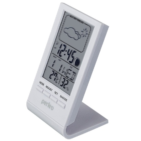 Часы-метеостанция "Angle", белый, (PF-S2092) время, температура, влажность, дата