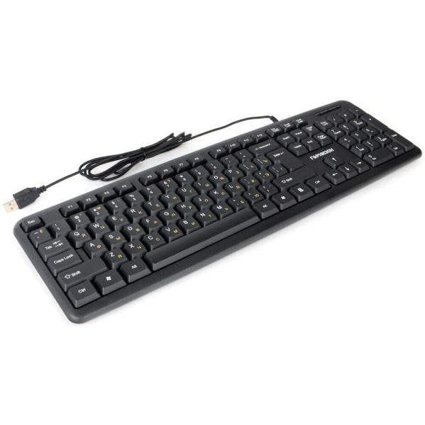 Клавиатура проводная Гарнизон GK-100L мембранная USB чёрный