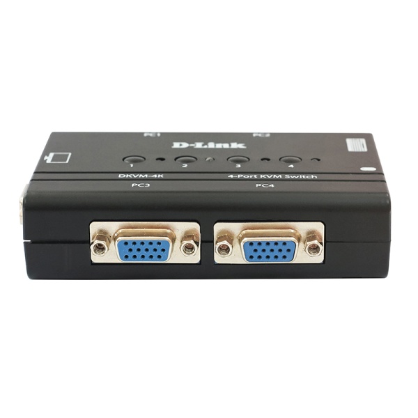 DKVM-4K/B2B  4-портовый KVM-переключатель с портами VGA и PS/2 {20} (447570)