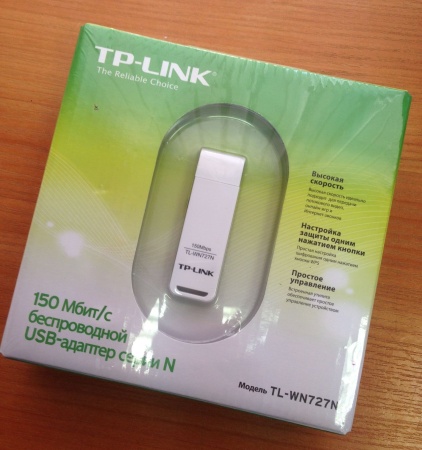 Сетевой адаптер WiFi TP-Link TL-WN727N N150 USB 2.0 (ант.внутр.)