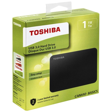 Жесткий диск Toshiba USB 3.0 1Tb HDTB410EK3AA Canvio Basics 2.5" черный