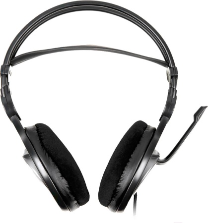 Наушники с микрофоном A4Tech HS-100 черный/серый 2м мониторные оголовье