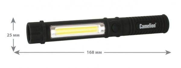 ручной LED51521 черный 1Вт лам.:светодиод. AAA (13361)