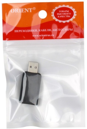 Адаптер AU-01N, USB to Audio, 2 x jack 3.5 mm для подключения к порту USB, черный