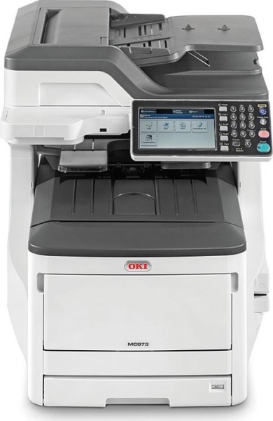 МФУ OKI MC853dnv (принтер/сканер/копир), факс, светодиодная цветная печать, A3, двусторонняя печать, планшетный/протяжный сканер, ЖК панель, сетевой (Ethernet)