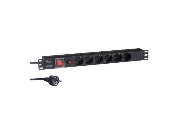 EX280837RUS ServerPro PDU-19H702 Al-7S-C14-SW-O, 19",1U,алюм, 7Sch, С14, защита от перегр