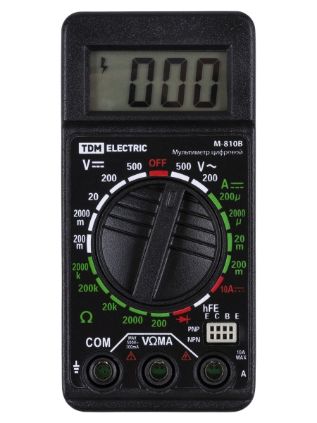SQ1005-0009 Мультиметр цифровой серия "МастерЭлектрик" М-810В (компакт)