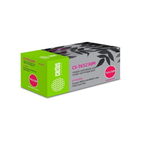Тонер-картридж Cactus CS-TK5230M пурпурный (2200стр.) для Kyocera Ecosys M5521cdn/M5521cdw/P5021cdn/