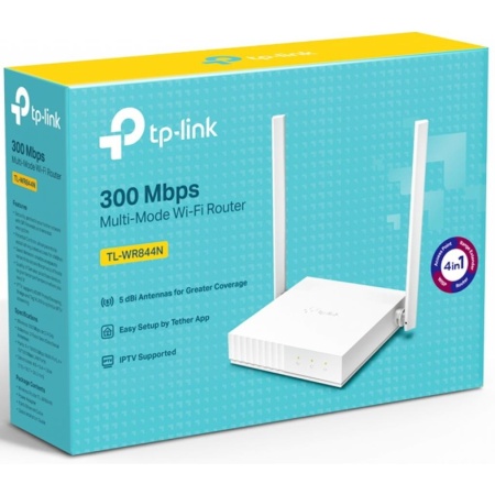 Роутер беспроводной TP-Link TL-WR844N N300 10/100BASE-TX белый