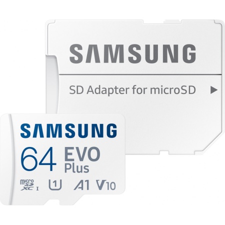 Флеш карта microSDXC 64Gb Class10 Samsung MB-MC64KA/RU EVO PLUS + adapter