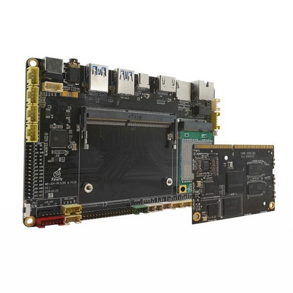 FireFly Core-3328-JD4 2Gb soldered with backplane Rockchip RK3328, 1500 МГц, 2 Гб, 8 Гб SSD, Mali-400 MP2, 1000 Мбит/с