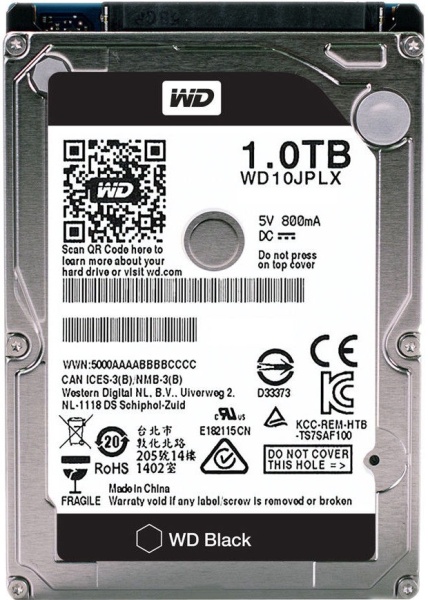 Жесткий диск WD Original SATA-III 1Tb WD10SPZX Blue (5400rpm) 128Mb 2.5"