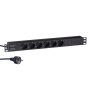 EX280827RUS Блок розеток ServerPro PDU-19H602 Al-6S-EU2, 19",1U,алюм, 6Schuko, евровилка, 2м