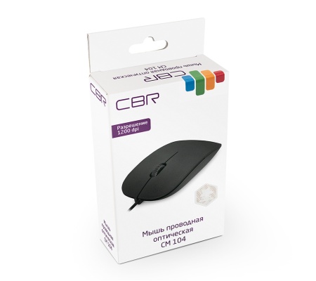 CM 104 Black USB, Мышь 1200dpi, офисн., провод 1.2 метра