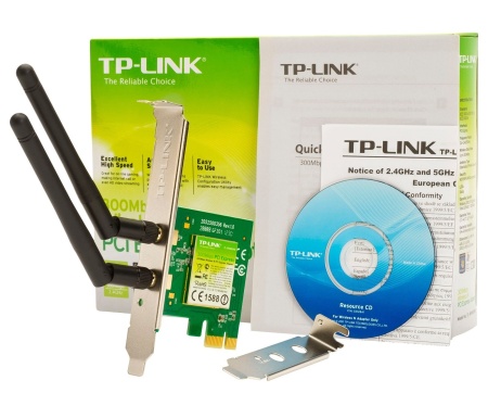 Сетевой адаптер WiFi TP-Link TL-WN881ND N300 PCI Express (ант.внеш.съем) 2ант.