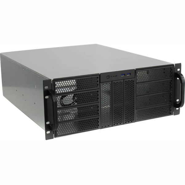 RE411-D11H0-A-45 Корпус 4U server case,11x5.25+0HDD,черный,без блока питания,глубина 450мм,MB ATX 12"x9,6"