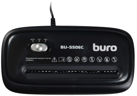 Шредер Buro Home BU-S506C (секр.P-4) фрагменты 5лист. 12лтр. пл.карты
