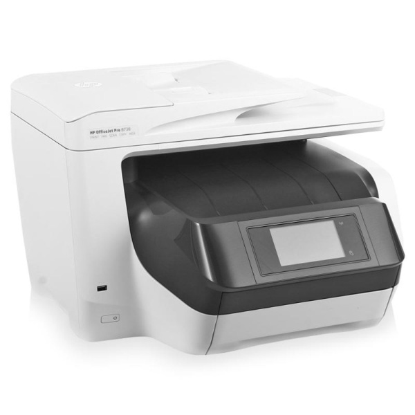 МФУ HP OfficeJet Pro 8730 (D9L20A) (принтер/сканер/копир), факс, цветная печать, A4, двусторонняя печать, планшетный/протяжный сканер, ЖК панель, сетевой (Ethernet), Wi-Fi, AirPrint