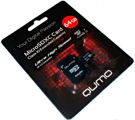 Карта памяти QUMO microSDXC QM64GMICSDXC10U1NA 64GB