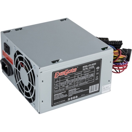 Блок питания EXEGATE EX219182RUS / 251753 350W ATX-AB350 OEM, 8cm fan, 24+4pin, 2*SATA, 2*IDE