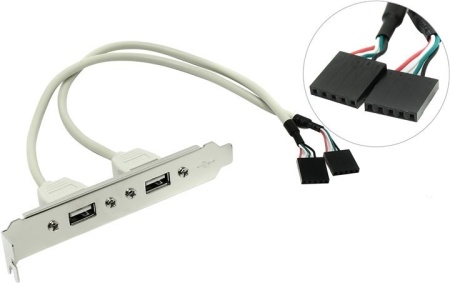 Планка в корпус Espada USB2.0 -2 порта, (EBRCT-2PrtUSB2)