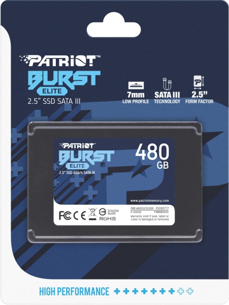 Накопитель SSD SATA III 480Gb PBE480GS25SSDR Burst Elite 2.5"