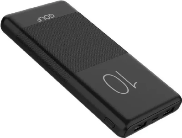 GOLF G80/ Powerbank 10000 mah + Кабель Micro usb /In Micro usb /Out USB 1 А, 2.1A/ Black