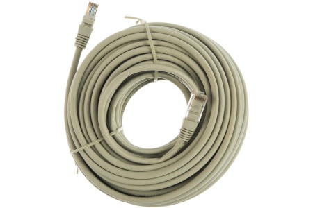 медный UTP PP10-20M кат.5, 20м, литой, многожильный (серый)