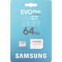 Флеш карта microSDXC 64Gb Class10 Samsung MB-MC64KA/RU EVO PLUS + adapter