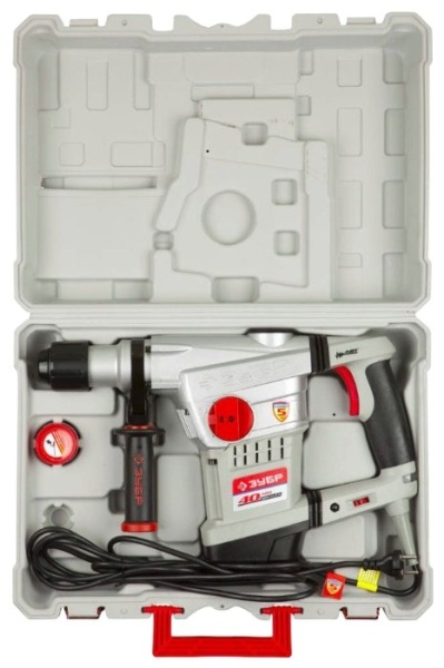 Перфоратор Зубр ЗПМ-40-1250 ЭВК патрон:SDS-max уд.:10Дж 1250Вт (кейс в комплекте)