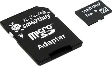 Карта памяти SmartBuy microSDHC SB8GBSDCL10-01_С 8GB (с адаптером)
