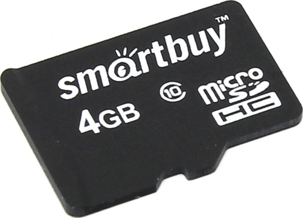 Карта памяти SmartBuy microSDHC (Class 10) 4 Гб (SB4GBSDCL10-00)