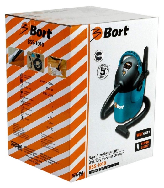 Bort BSS-1010 1000Вт (уборка: сухая/влажная) синий